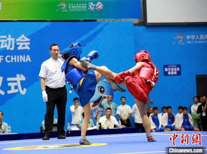 广西灌阳承办的全国第一届学青会武术散打赛落